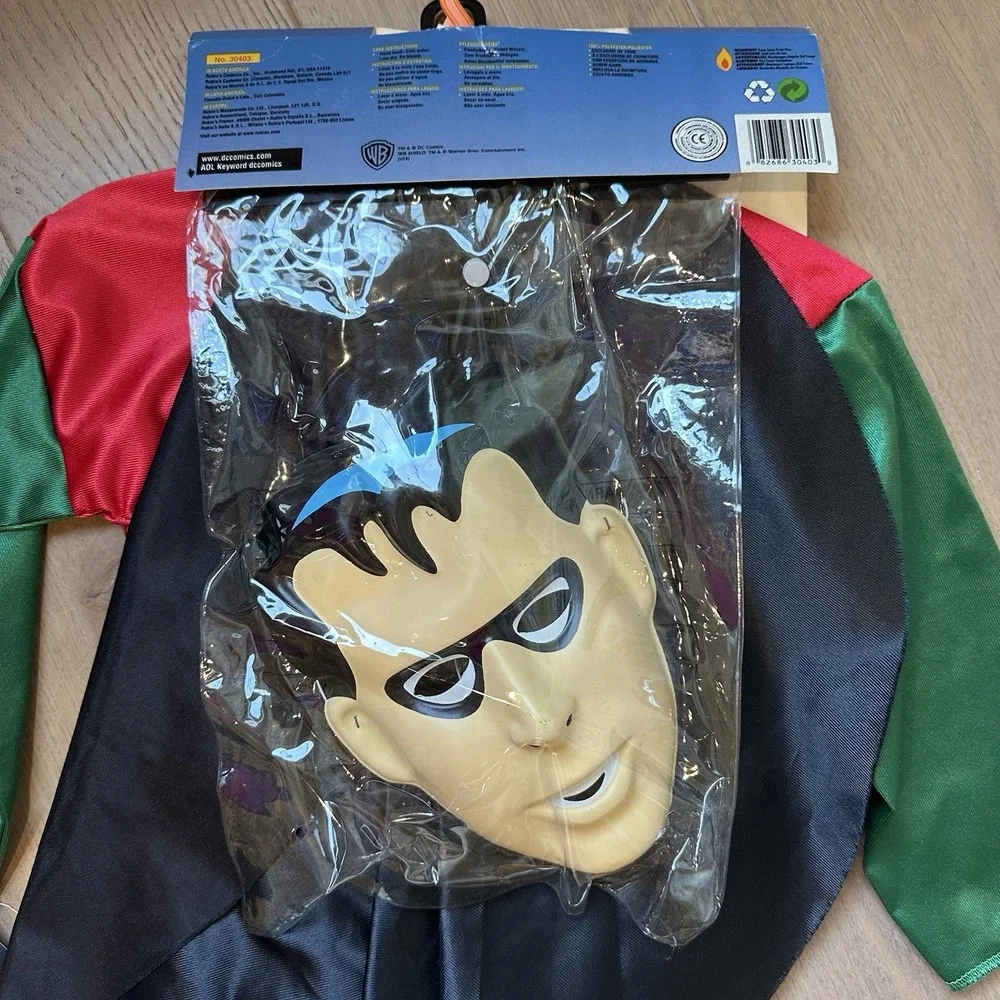 Vintage 1997 DC Comics Rubies ROBIN‎ from Batman Halloween Costume Childs Small